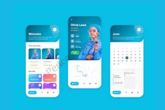 design a UI UX for a modern telemedicine and medical app