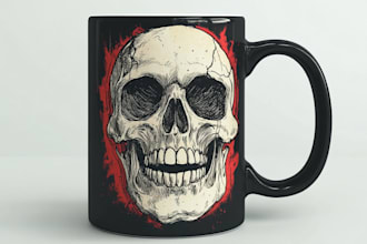 create trendy tumbler, coffee mug and t shirt designs