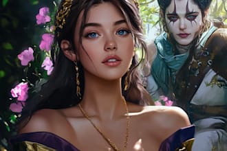 create realistic character and creature concept art