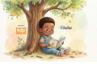 draw children book illustrations and children book cover