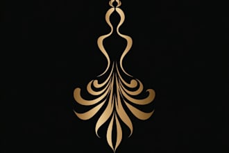 draw luxury fashion and clothing brand logo