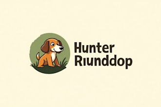 design outstanding hunter hound mascot logo with express delivery