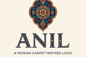 design a custom logo inspired by persian carpet motifs