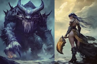 illustrate fantasy art creatures and characters