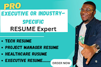 create an executive or industry specific resume and cover letter