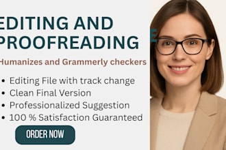 do edit, proofread, essay, article, humanize, plagiarism checker or manuscripts