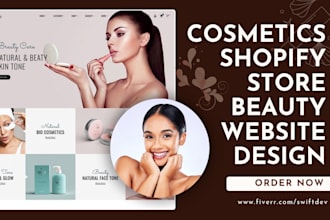 design cosmetics shopify store beauty website makeup lipstick cosmetics store