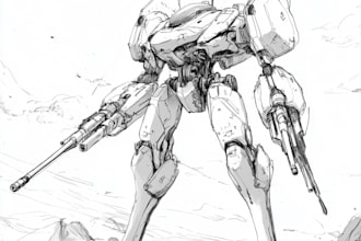 draw your gunpla, gundam or mecha robot art