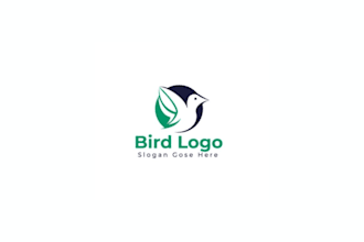 create a minimalist bird logo with modern elegance