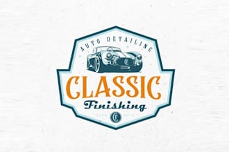 design auto detailing mobile business logo