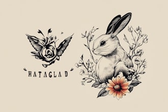 make a minimal line art tattoo