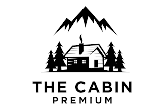 create a cabin lodge camping forest logo