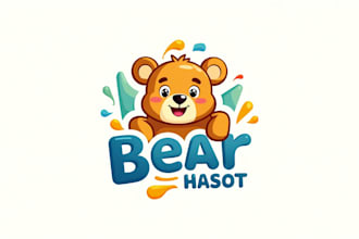 do bear mascot logo  with company