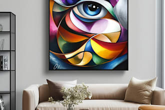 create paint unique digital art abstract, surrealism