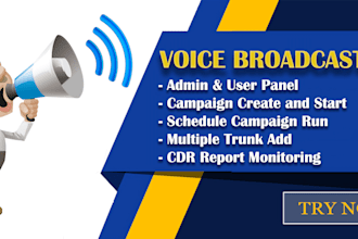 develop a comprehensive voice broadcasting platform