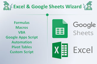 build excel or google sheets macros to automate boring tasks