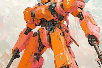 draw mecha and robot with my style