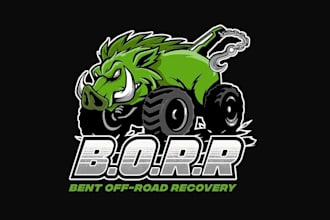design bent off road recovery logo