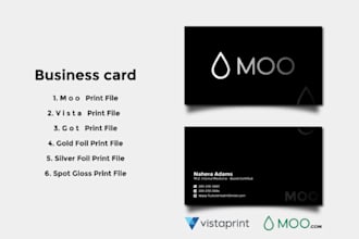 3 business card, vista print, gold foil business card
