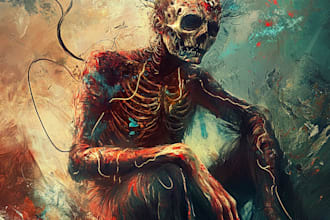 design a terrifying character for your horror story game or book for you