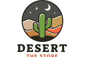 design a cactus, boho, desert, succulent logo