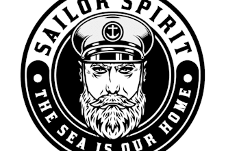 create a captain, nautical, pirate, marine logo