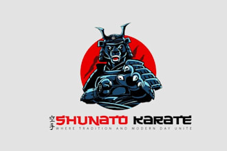 design strong powerful martial arts program logo