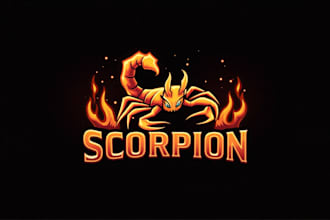 design custom ember scorpion mascot logo  with unlimited revision