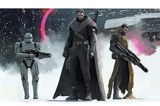 draw your star wars sci fi character art