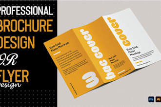 design a modern, professional tri fold or bi fold brochure