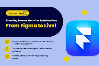 design framer, website figma to framer, framer landing page, framer animation