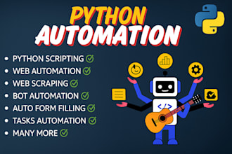 build python bots, automation scripts, and web scrapers