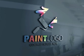 create a stylish painting logo for home decor or crafts