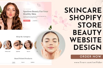 design skincare shopify spa store salon beauty website skincare cosmetics store