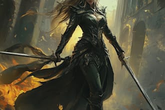 make artwork for fictional fantasy characters