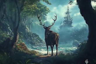 create environment concept art and background