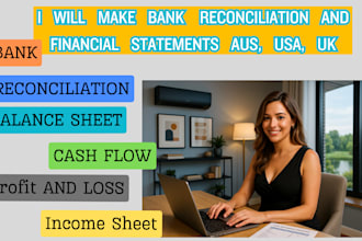 do bank reconciliation and financial income balance sheet