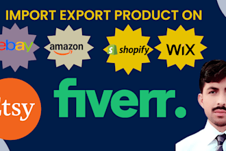 bulk export and import products on shopify, ebay, etsy, tiktok, amazon and other