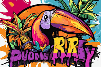 create an awessome graffiti logo, tshirt, stickers designs