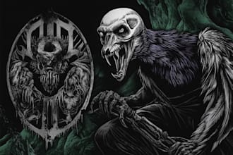 create dark art illustration