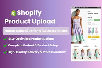 manually upload and list products to your shopify store