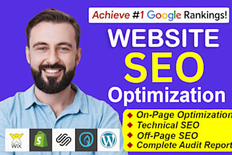 do monthly website SEO optimization for wordpress, wix, shopify, webflow, weebly