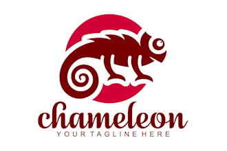 design a chameleon, animal, mascot logo