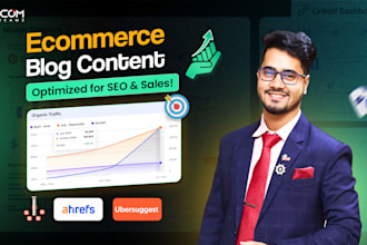 write SEO blogs and content clusters for ecom sites with strategy and keywords