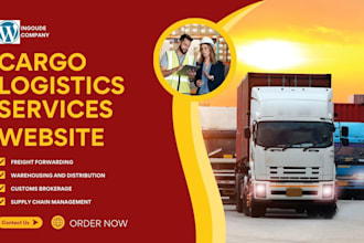 design a professional logistics and freight company website on wordpress