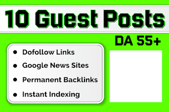 publish 10 guest posts permanent backlinks