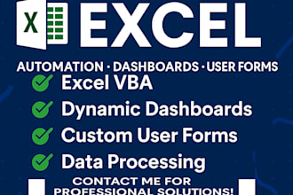 create dynamic dashboards and automate tasks using excel vba