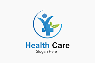 create modern update natural health logo design