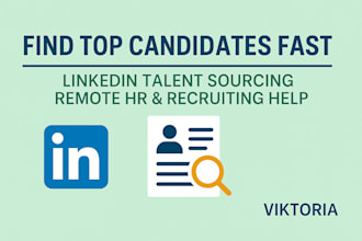 help you find qualified candidates using linkedin and job boards