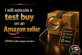 place a test buy against an amazon seller
